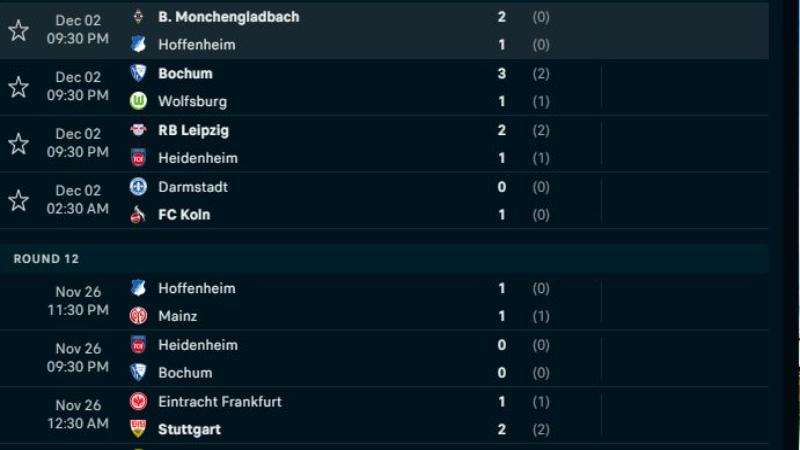 Lịch đấu các cuộc chạm trán nảy lửa của Bundesliga